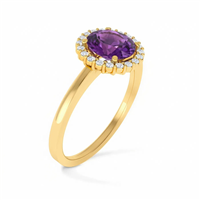 Anello Gazzola Gioielli Donna Amuleto in Oro giallo Ametista AN-900A-16-2-18-13-AM-BR-N-F-VS